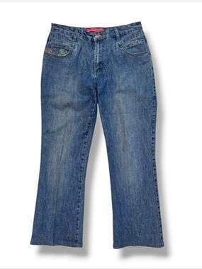 COSMOPOLITAN JEANSWEAR High Waist Embroidered Bootcut Jeans Size 8